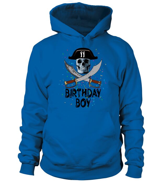 Birthday Boy 11 Pirate Hoodie Unisex