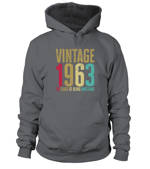59 Years Old Vintage 59th 1963 Of Being Awesome Men's Hoodie