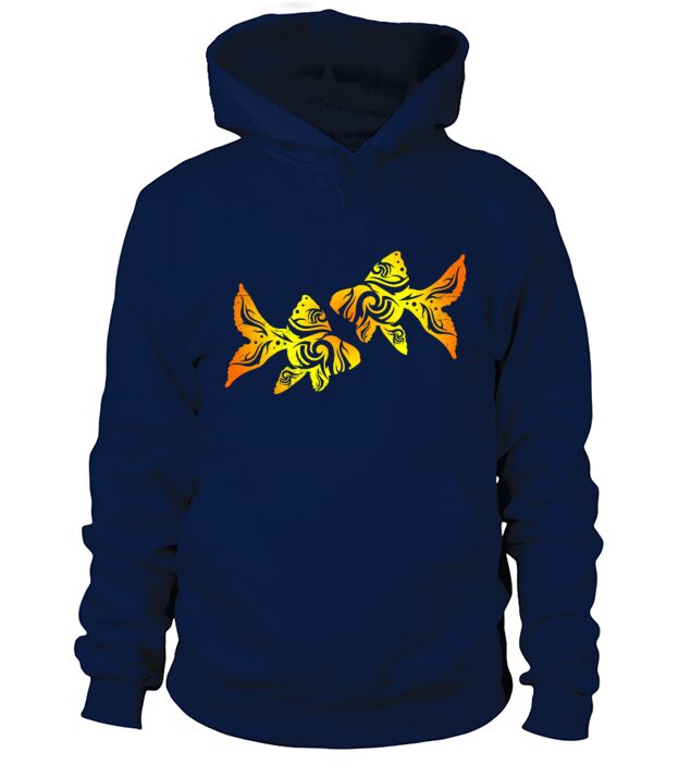 Two Goldfish Tribal Tattoo Funny Gift Idea Men's Hoodie