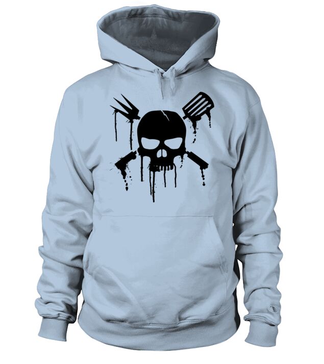 BBQ skull with blood Men's Hoodie