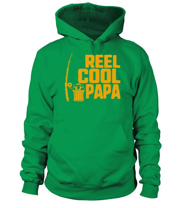 Fishing Reel Cool Papa Fathers Day Gift for Men's Hoodie