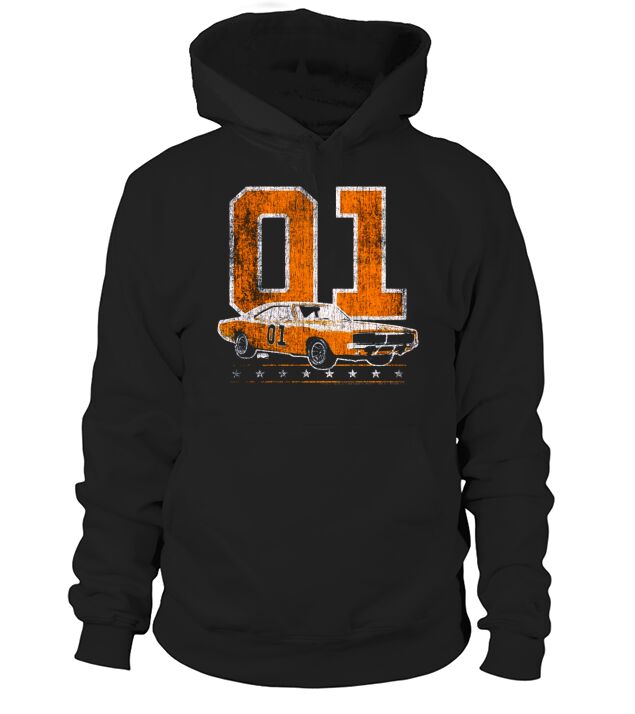 6472 DUKES OF HAZZARD GENERAL LEE 2 COLOR VINTAGE Hoodie Unisex