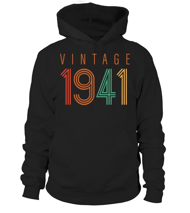Vintage 1941 80th Birthday Est 1941 Men's Hoodie