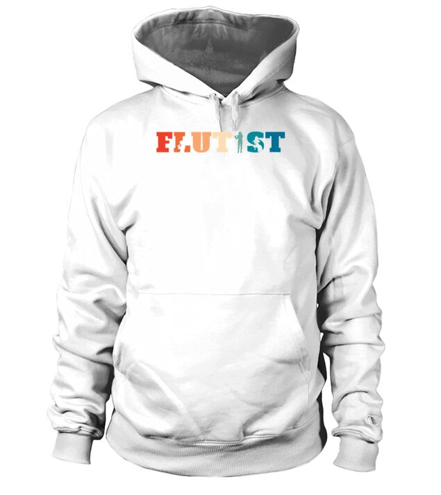 Retro Vintage Marching Band Flute Hoodie Unisex