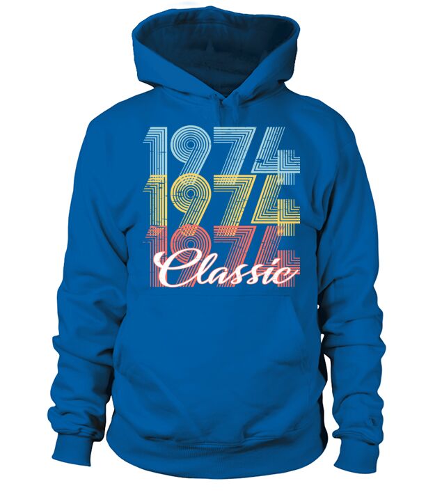 Classic Vintage 47th birthday Shirt Born In 1974 Men's Hoodie