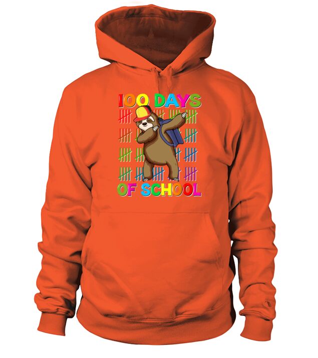 100th Day Of School Sloth Dabbing Sloth Lover Kids Men's Hoodie