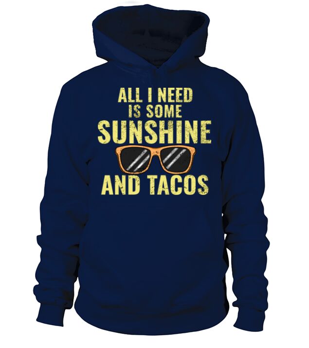 sunshine and tacos vintage Men's Hoodie
