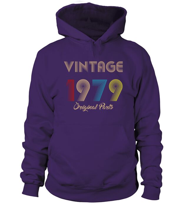 Vintage 1979 Original Parts 43rd Birthday Gifts Hoodie Unisex
