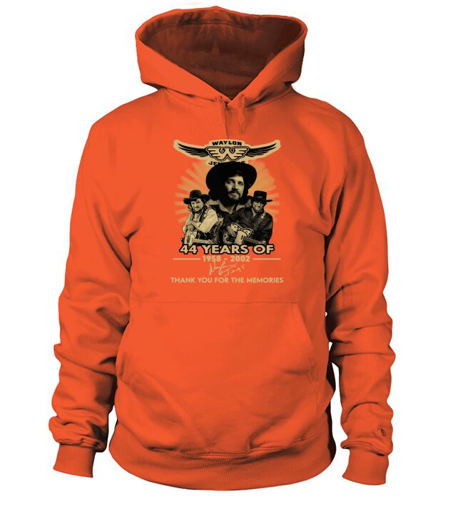 Symbol Waylon Jennings 44 years of 1958-2002 signature shirth Hoodie Unisex
