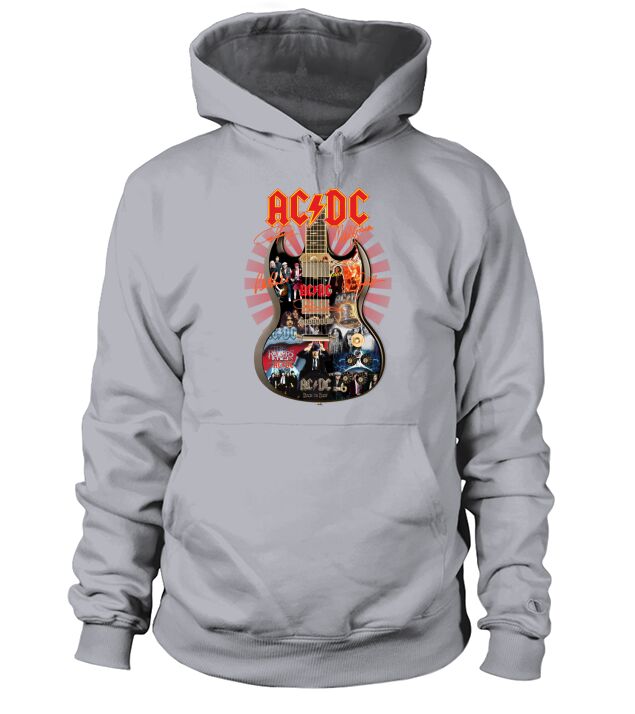 ACDC signatures guitar shirt Hoodie Unisex