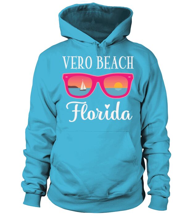Vero Beach Florida Cute Vacation Sunglasses Men's Hoodie