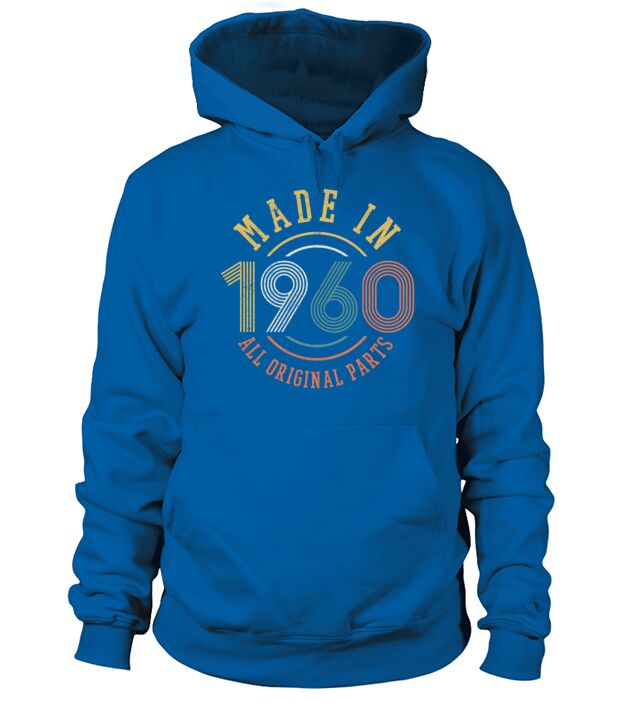 60th Birthday Vintage Made In 1960 Funny Gift Men's Hoodie