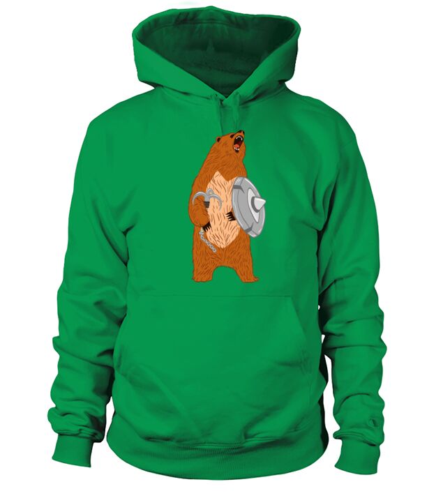Unique Bear Shirt Nice Outdoor Warrior Funny Bear Men's Hoodie