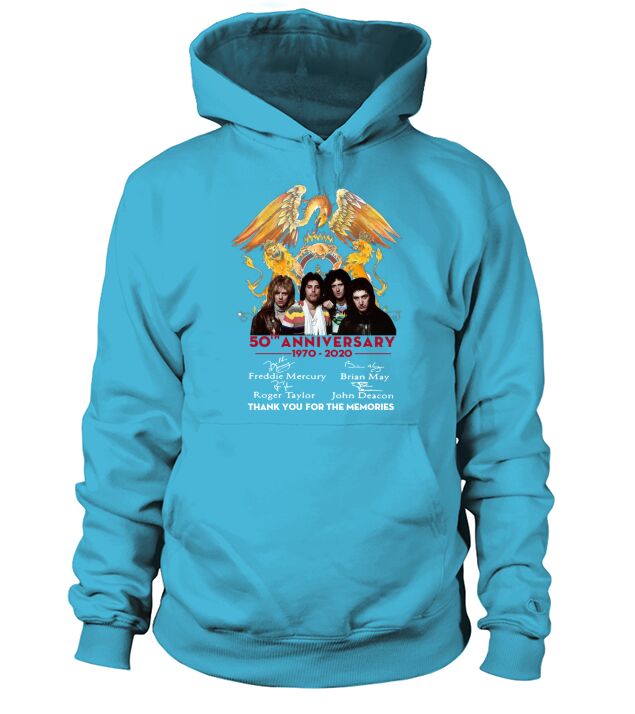 Queen 50th anniversary 1970 2020 signature Hoodie Unisex