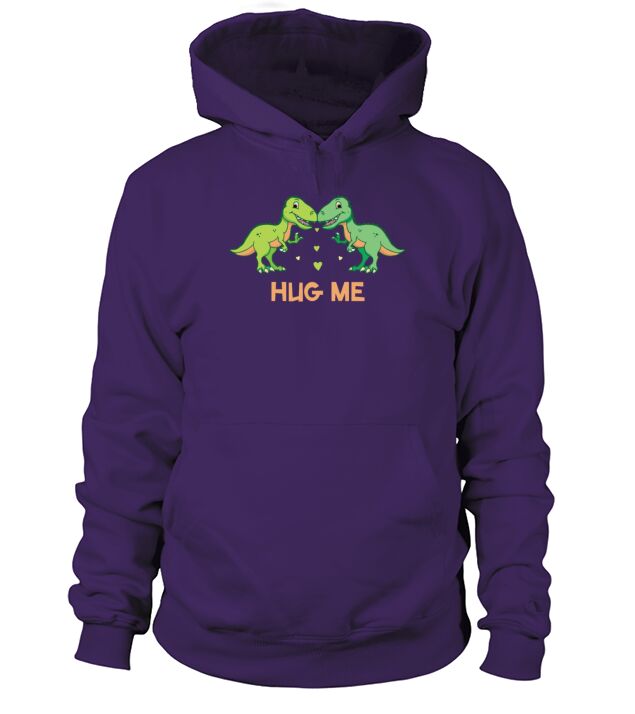Funny Dinosaur Pun Joke Humor T-Rex Dino Hug Me Men's Hoodie