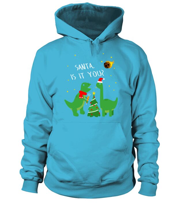 Dinosaur Celebrate Christmas Santa Men's Hoodie