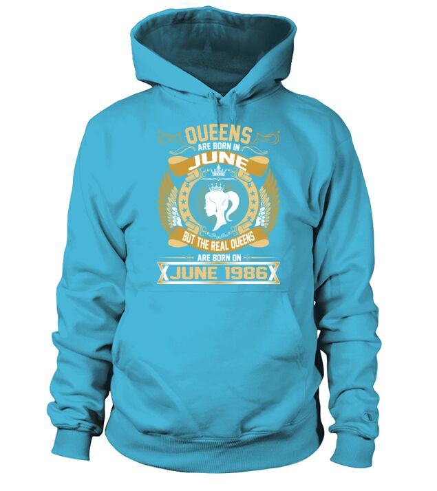 The Real Queens Are Born On June 1986 Men's Hoodie