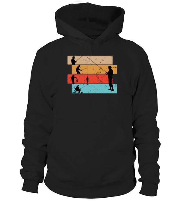 Fishing silhouette vintage Men's Hoodie