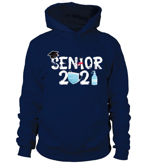 Graduating Senior Class 2021 Quarantine Mask Men's Hoodie