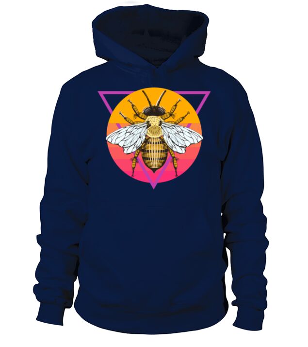 vaporwave Bee Design Men's Hoodie