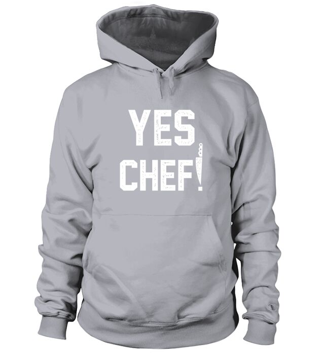 Yes Chef Large Text Cooking Hoodie Unisex