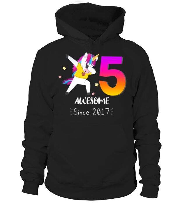 5 Years Old Unicorn Flossing Hoodie Unisex