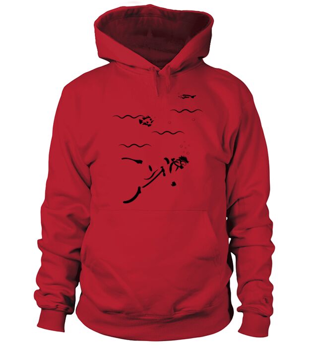 Scuba Diver Man Funny Diving Snorkeling Ocean Hoodie Unisex