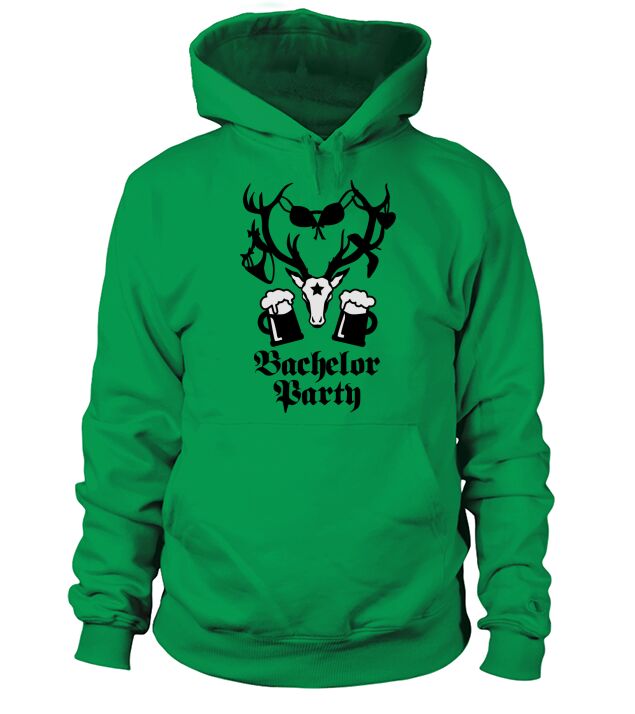 11 deer bachelor party fun funny love stag night Men's Hoodie