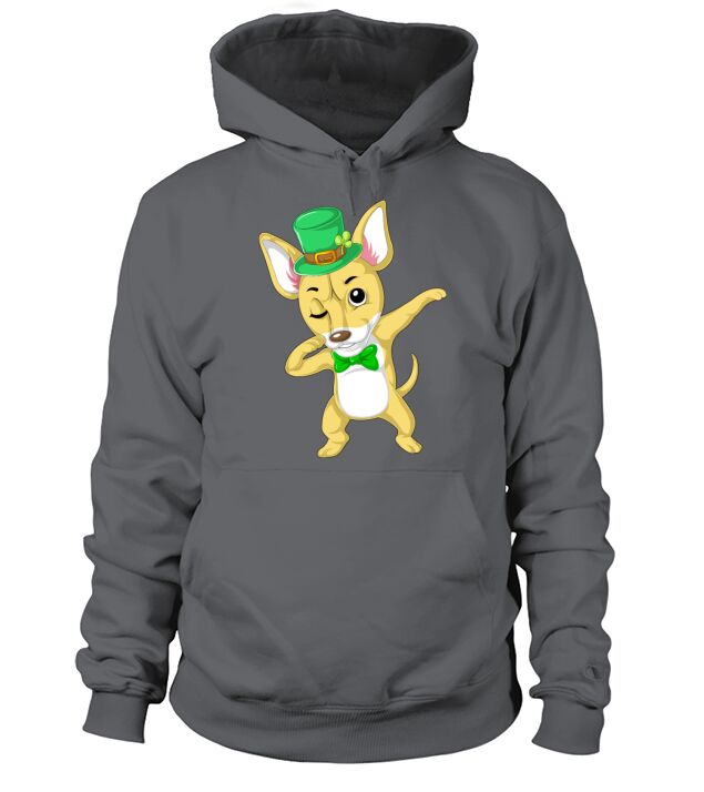 dabbing chihuahua st patricks day Men's Hoodie
