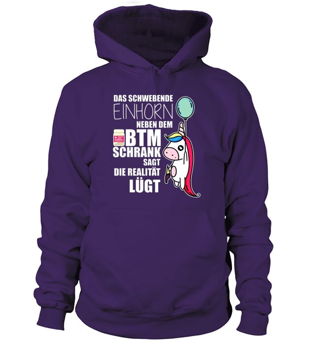 Das Schwebende Einhorn Neben Dem BTM Schrank Sagt Die Realität LUGT - Coffee Mug (colored) Hoodie Unisex
