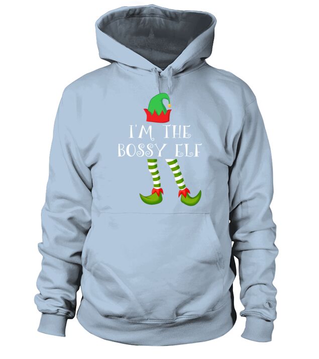 Im The Bossy Elf Matching Family Group Christmas Men's Hoodie