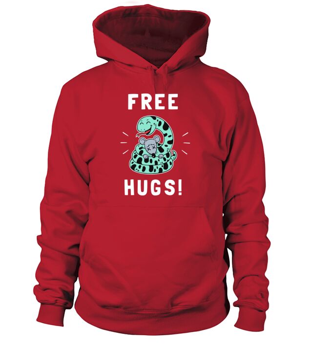 Free Hugs  Python Snake Anaconda Joke Hoodie Unisex