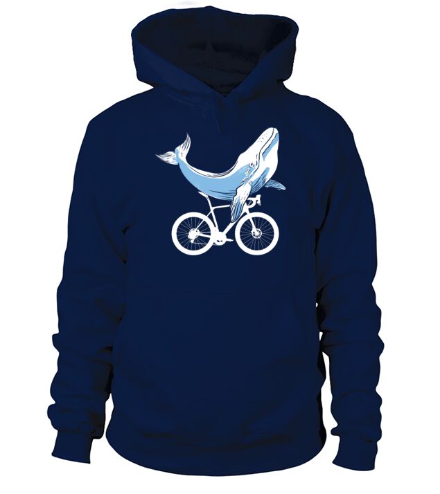 Bike Whale Cyclist Bicycle Lover Biker Biking MTB Men's Hoodie
