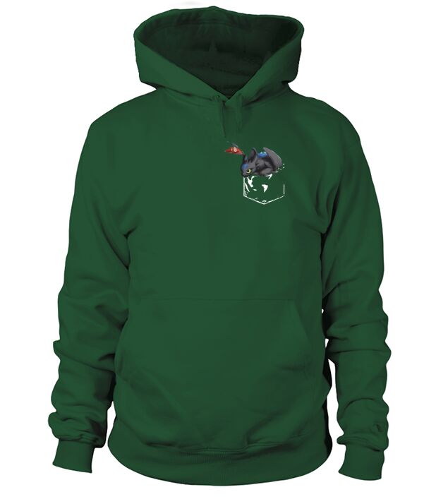Furious Night Dragon Pocket Protector Hoodie Unisex