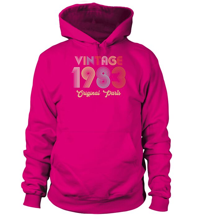 38th Birthday Vintage 1983 Original Parts Men's Hoodie