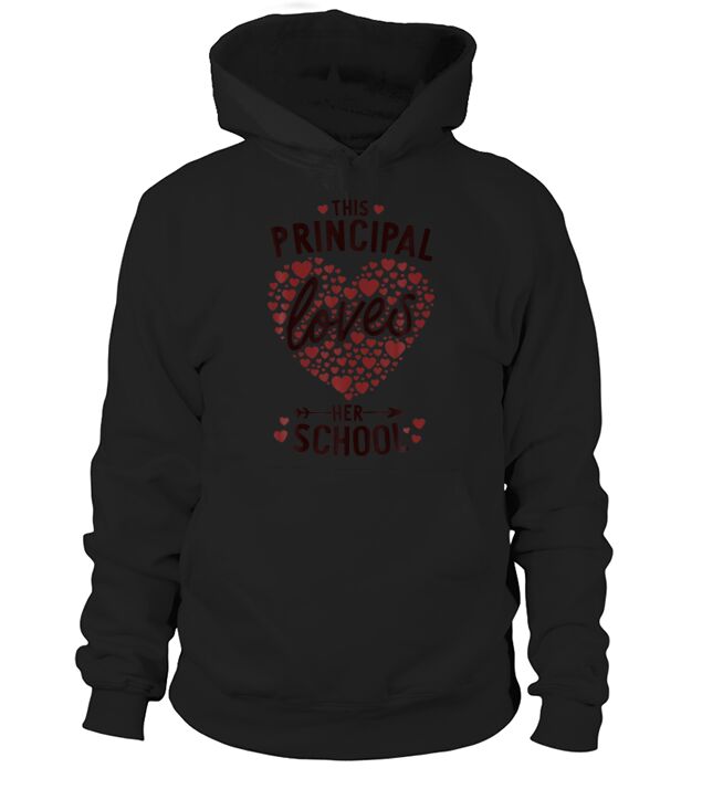 Valentines Day Principal Loves Her School Elementa Hoodie Unisex