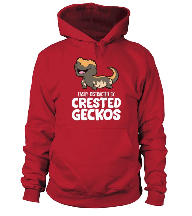 Easily Distracted By Crested Geckos Hoodie Unisex