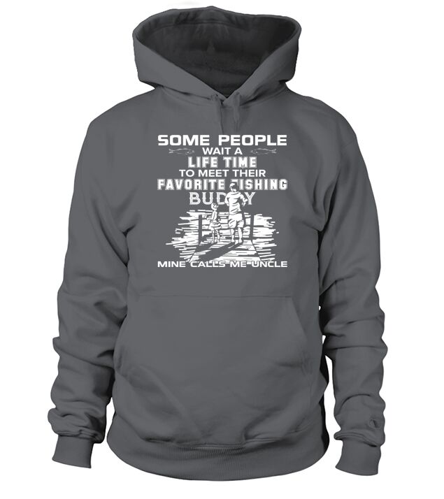 My Favorite Fishing Buddy Calls Me Uncle - Fish T-Shirt Black Youth Hoodie Unisex