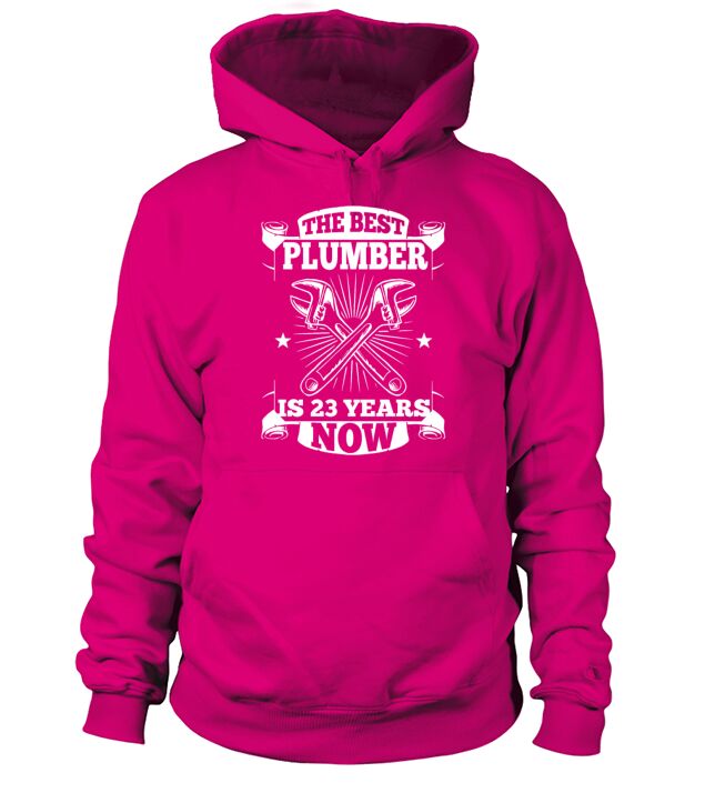 23th Birthday Present Plumber 23 Years Gift Men's Hoodie