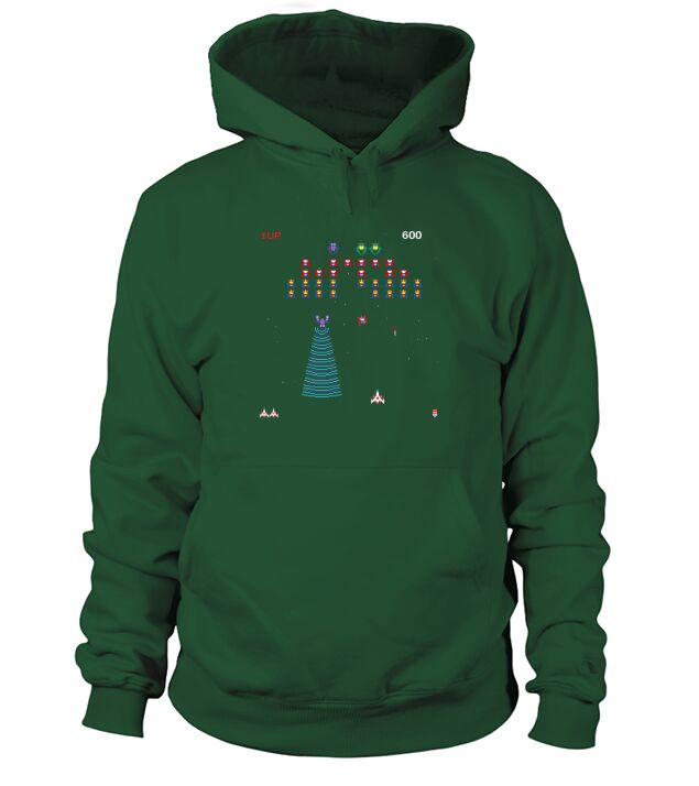 Galaga 80s Arcade Video Game Hoodie Unisex