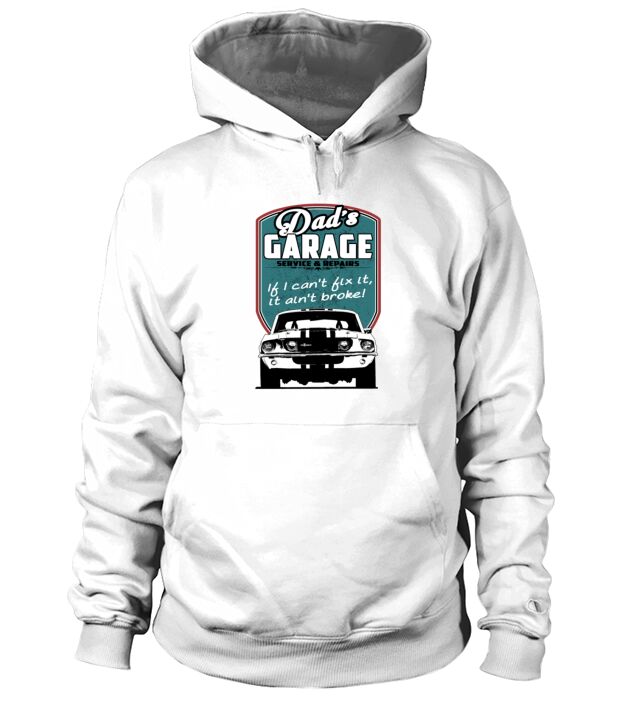 Dads Garage with 68 Mustang Hoodie Unisex