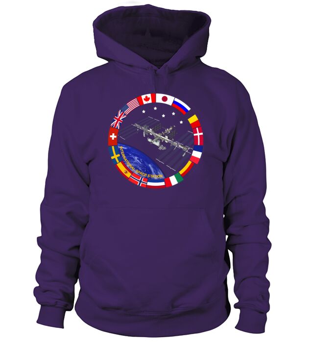 International space Station Shirt NASA ISS Flag Hoodie Unisex