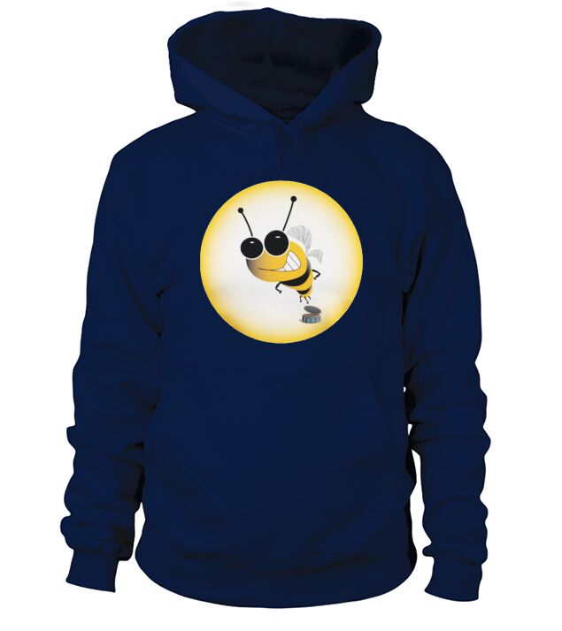 White Bumble Bee Tuna Buttons Hoodie Unisex