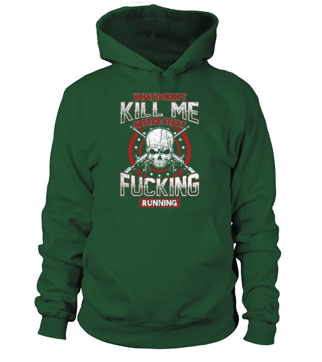 What Doesn t Kill Me Badass Skull Hoodie Unisex