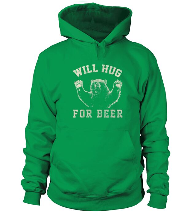 Will Bear Hug For Beer Vintage Collegiate Graphic Hoodie Unisex