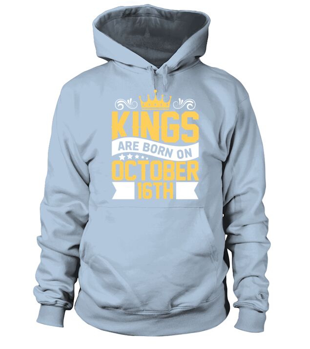 Kings are Born on October 16th Birthday on October Men's Hoodie