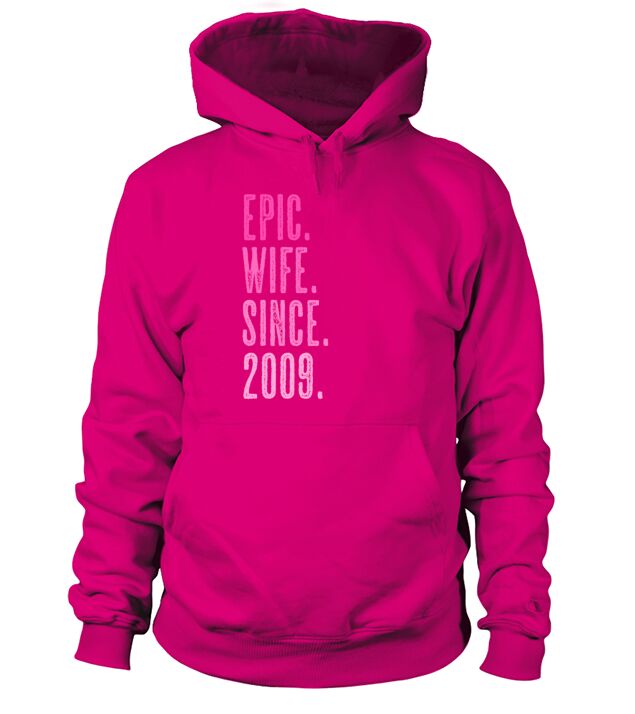 Epic wife since 2009 marriage wedding Men's Hoodie