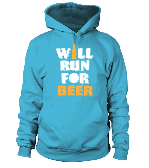 Will Run For Beer funny shirt Men's Hoodie