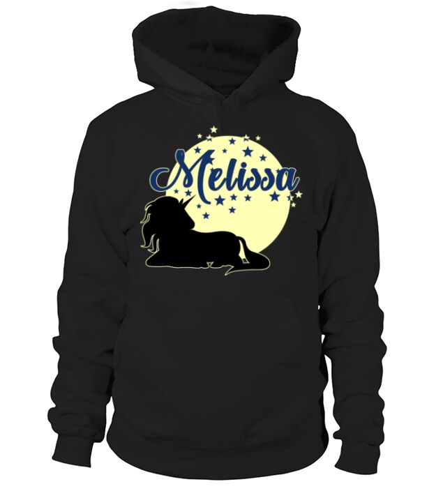 Melissa cute first name unicorn Hoodie Unisex