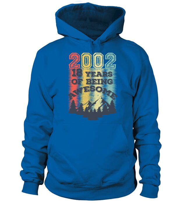 18 Year Old Gifts Vintage 2002 Men's Hoodie